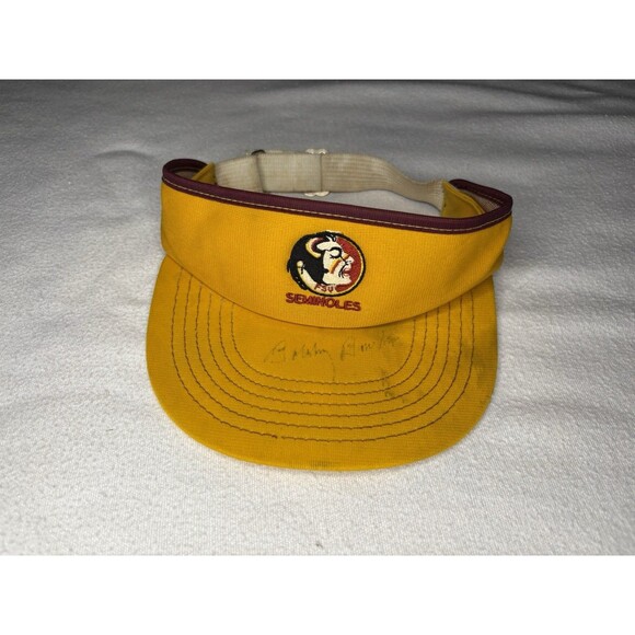 Florida State Seminoles Bobby Bowden Signed FSU Visor Garnet Gold NCAA Vintage